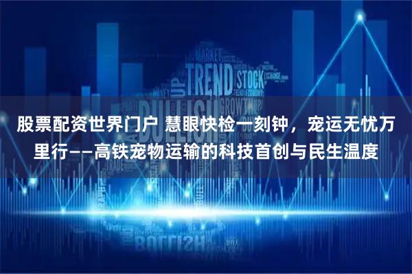 股票配资世界门户 慧眼快检一刻钟,宠运无忧万里行——高铁宠物运输的科技首创与民生温度