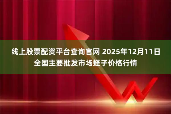 线上股票配资平台查询官网 2025年12月11日全国主要批发市场蛏子价格行情