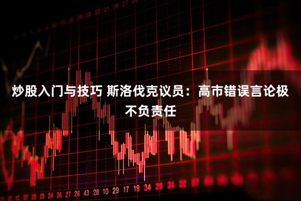 炒股入门与技巧 斯洛伐克议员：高市错误言论极不负责任